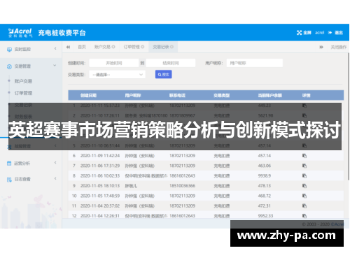 英超赛事市场营销策略分析与创新模式探讨